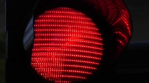 Traffic light - red, close up Stock Footage 57310397