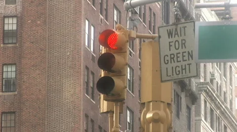 Traffic Light Red to Green Video stock 341368