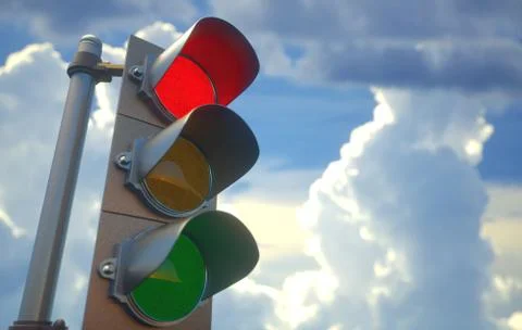 Traffic Light Red Stock Illustration