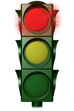 Traffic light red  light - 3D illustration 스톡 일러스트