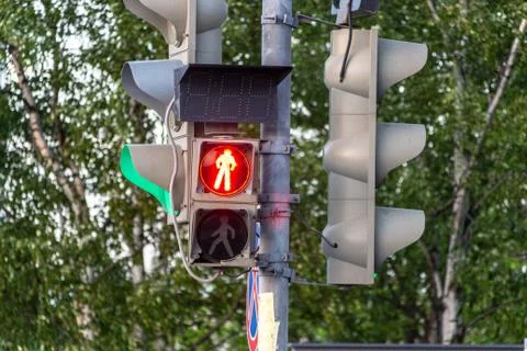 Traffic light with red light Foto stock