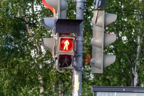 Traffic light with red light Foto stock