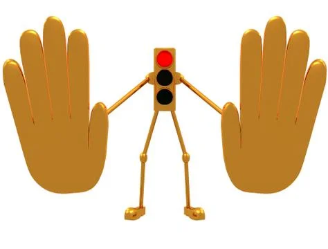 Traffic light red light stop signal to stop Stock Illustration