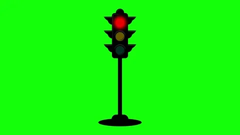 Traffic light red yellow green street light stop slowly and walk zebra crossi Stock Footage 244196412