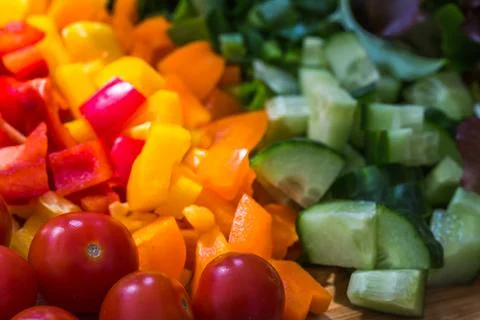 Traffic light salad Stock Photos
