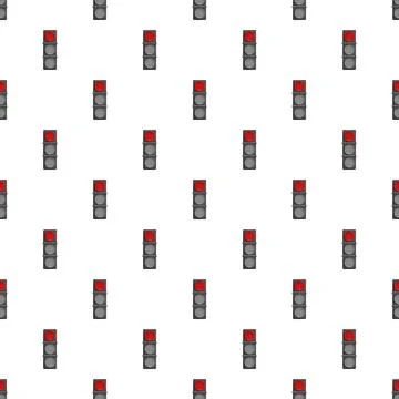 Traffic light seamless pattern stopping urban transportation Stock Illustration