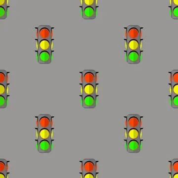 Traffic Light Seamless Pattern Traffic Light Seamless Pattern. Road Street... Foto stock