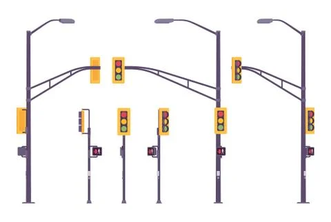 Traffic light set Stock Illustration
