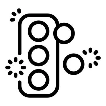 Traffic light showing loading status with rotating circles and sparkles effec 스톡 일러스트