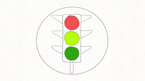Traffic Light Sign Animation Vídeos de archivo 335475018