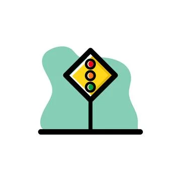 Traffic Light Sign Conceptual Vector Illustration Design Icon Stock Illustration