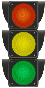 Traffic light sign. Realistic vector illustration Illustrazione stock