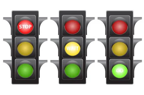 Traffic light stop wait and go stock vector illustration Stock Illustration