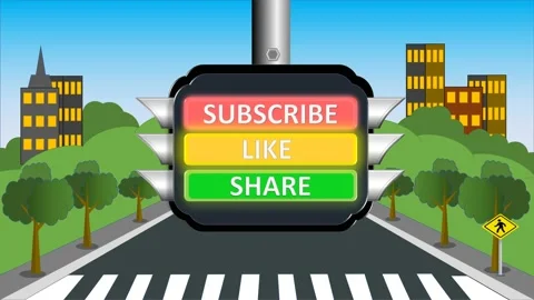 Traffic light subscribe like and share animation 動画素材 220055159