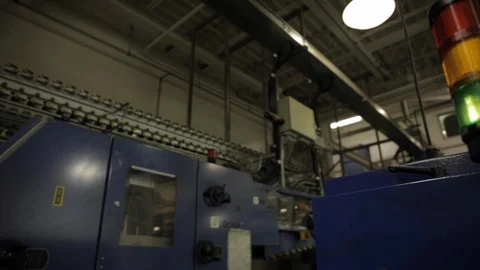 Traffic Light System in Factory Stock Footage 113016434