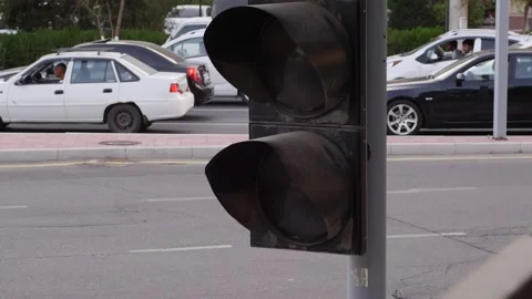 Traffic light in Tashkent Stock Footage 243521911