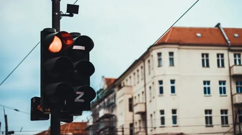Traffic light time-lapse at berlin, germany Stock Footage 63626771
