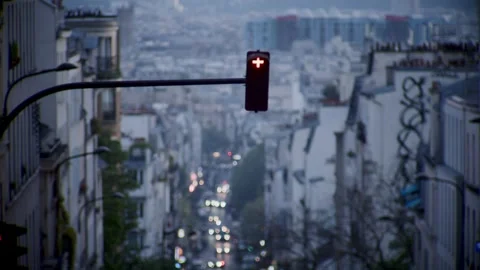 Traffic light Top view of Paris Stock Footage 287711151
