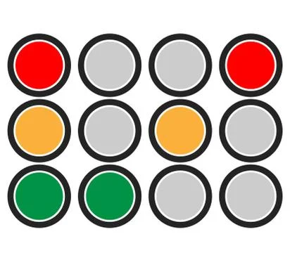 Traffic Light / Traffic Lamp set. Vector Illustration. Stock Illustration