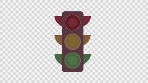 Traffic light. Traffic light animation for traffic regulations Stock Footage 329221276