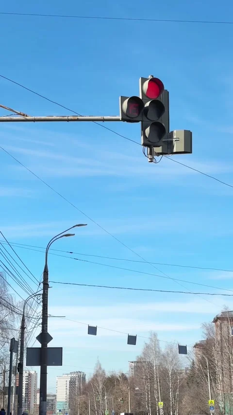 Traffic light transition Stock Footage 305380372