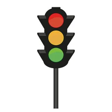 Traffic light vector drawing on a white background Stock Illustration