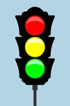 Traffic light - vector icon. Flat style. Vector Stock Illustration