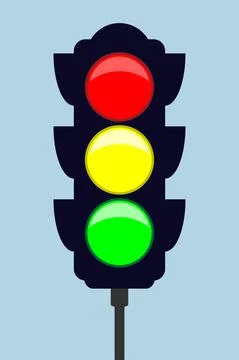 Traffic light - vector icon. Flat style. Vector Stock Illustration