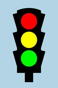 Traffic light - vector icon. Flat style. Vector Illustrazione stock