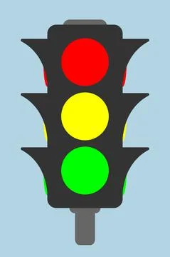 Traffic light - vector icon. Flat style. Vector Stock Illustration