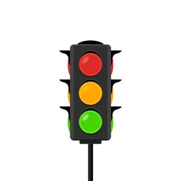 Traffic light vector icon signal. Stoplight isolated illustration sign red green Illustration