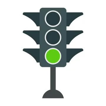 Traffic light vector illustration with white background Stock Illustration