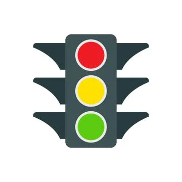 Traffic light vector illustration with white background Stock Illustration