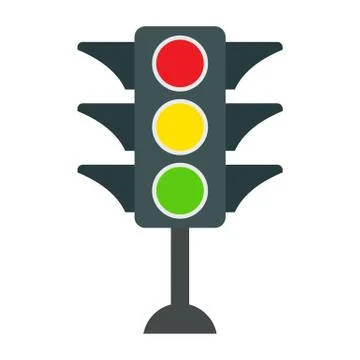 Traffic light vector illustration with white background Stock Illustration