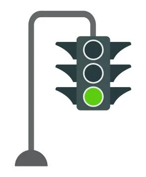 Traffic light vector illustration with white background Stock Illustration