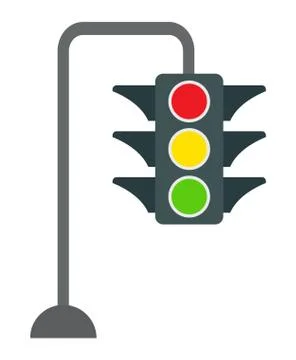 Traffic light vector illustration with white background Stock Illustration
