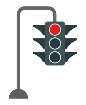 Traffic light vector illustration with white background Stock Illustration