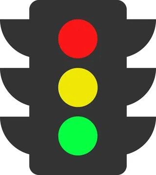 Traffic light in vector | traffic light safety and warning Stock Illustration