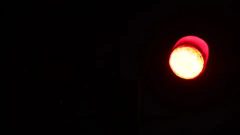 Traffic light warning flashing red light. Stock Footage 138776502