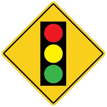 Traffic light on white background. flat style. traffic sign for your web site Stock Illustration