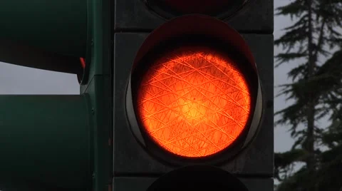 Traffic light, yellow Video stock 48984400