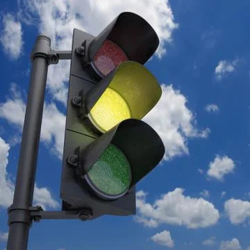 Traffic Light Yellow Stock Illustration