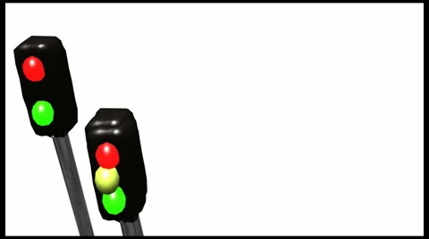 Traffic Lights 3D Animation Loop Stock Footage 881015