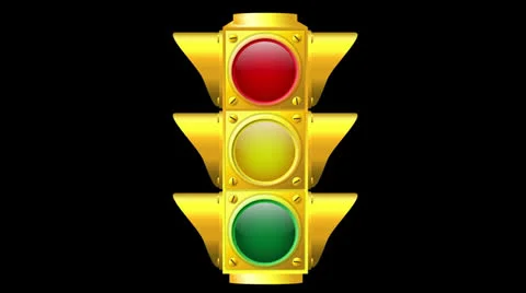 Traffic Lights with Alpha 4K Ultra HD Vídeo Stock 24300381
