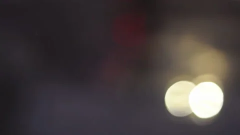 Traffic lights and auto headlights, reflection in a puddle, pedestrian Stock-Footage 170076202