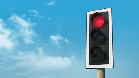 Traffic Lights on Blue Sky Stock Footage 238526703