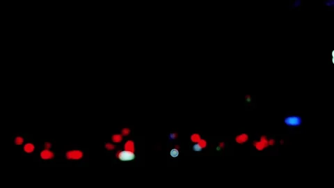 Traffic Lights Bokeh. Moving Bokeh Vehicles. Abstract Night Road Stock Footage 321788025