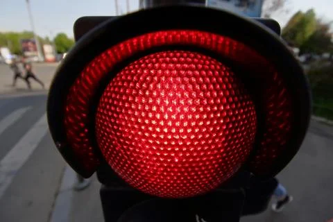 Traffic lights in Bucharest. Photos