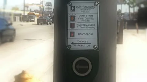 Traffic lights button in California 스톡 동영상 10795163