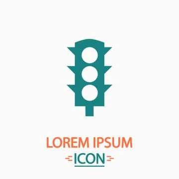 Traffic lights computer symbol Stock Illustration